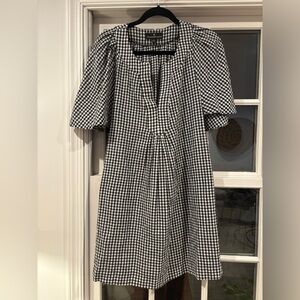 Tuckernuck Black and White Gingham Midi Dress